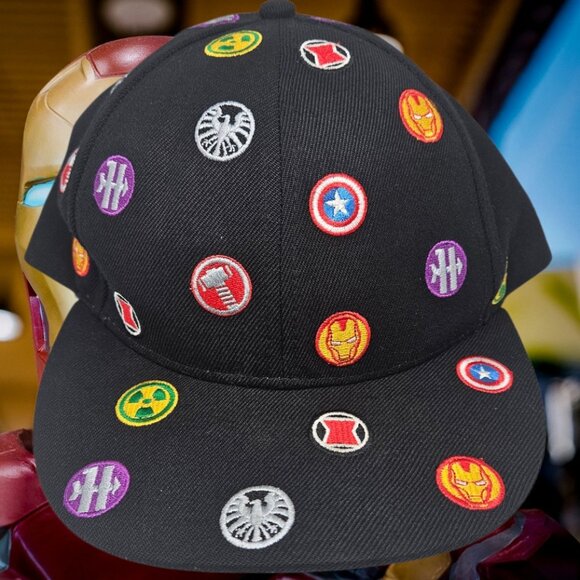 Marvel Other - Iron Man 3 Hat Marvel One Size Acrylic Wool Blend Black Embroidered Patch CAP